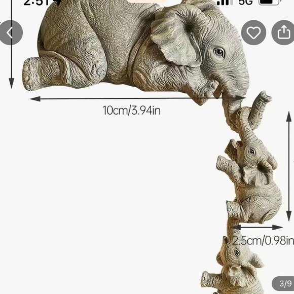 Elephants hanging on new in box - Picture 2 of 4